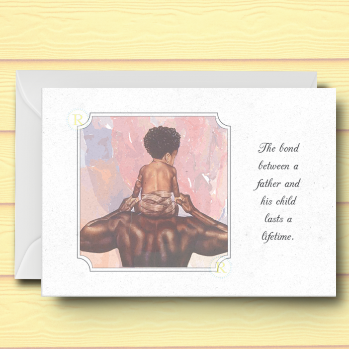 Black Father's Day Card - Father & Child